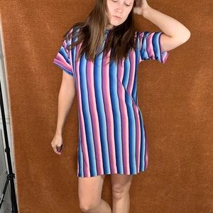 Striped summer tunic dress, size S/M